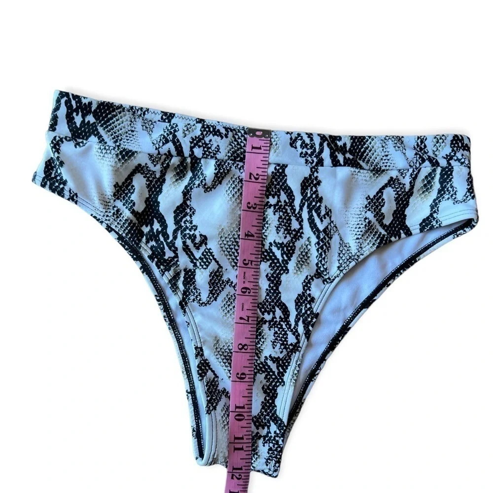 NWT Snakeskin Print High Waisted Bikini By Ejsoyo, Large